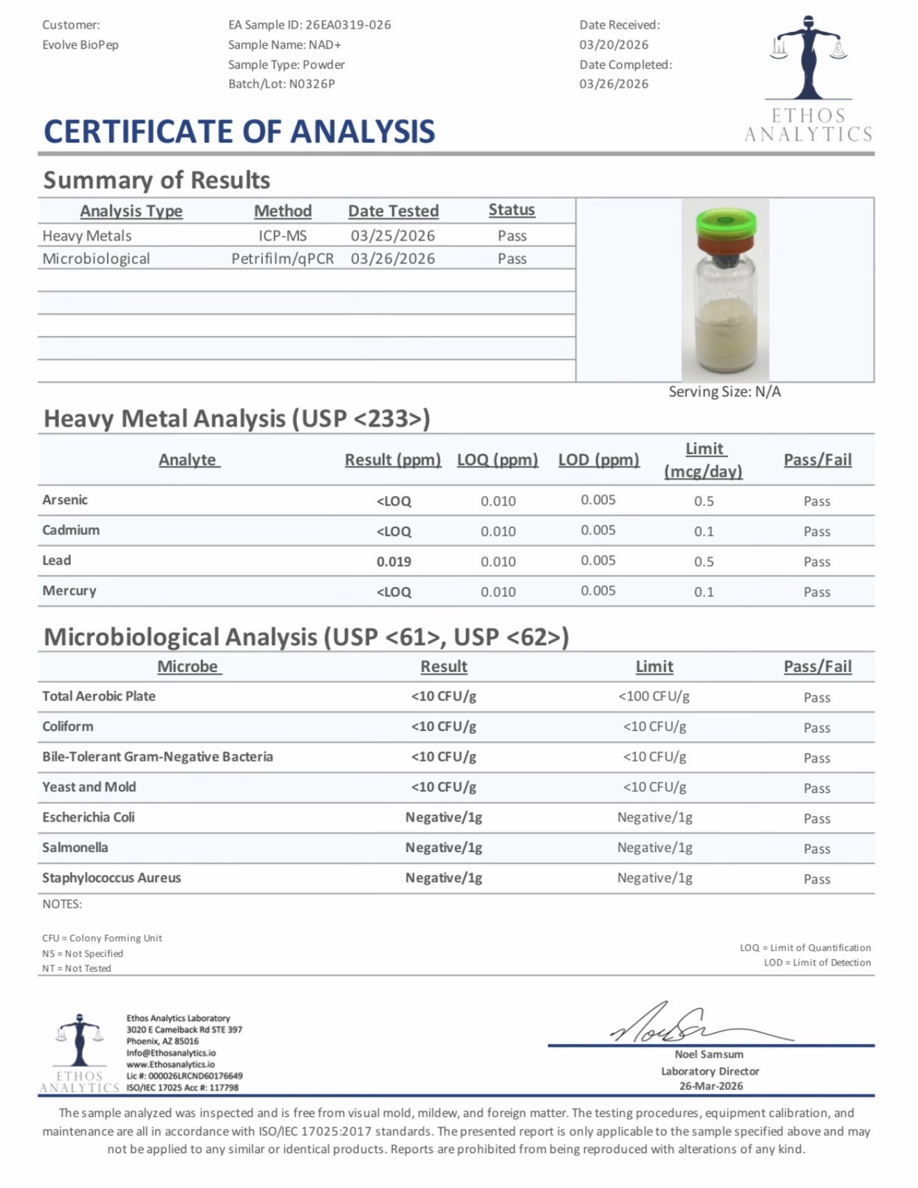 NAD+ NICOTINAMIDE ADENINE DINUCLEOTIDE RESEARCH COENZYME 500 - Image 2